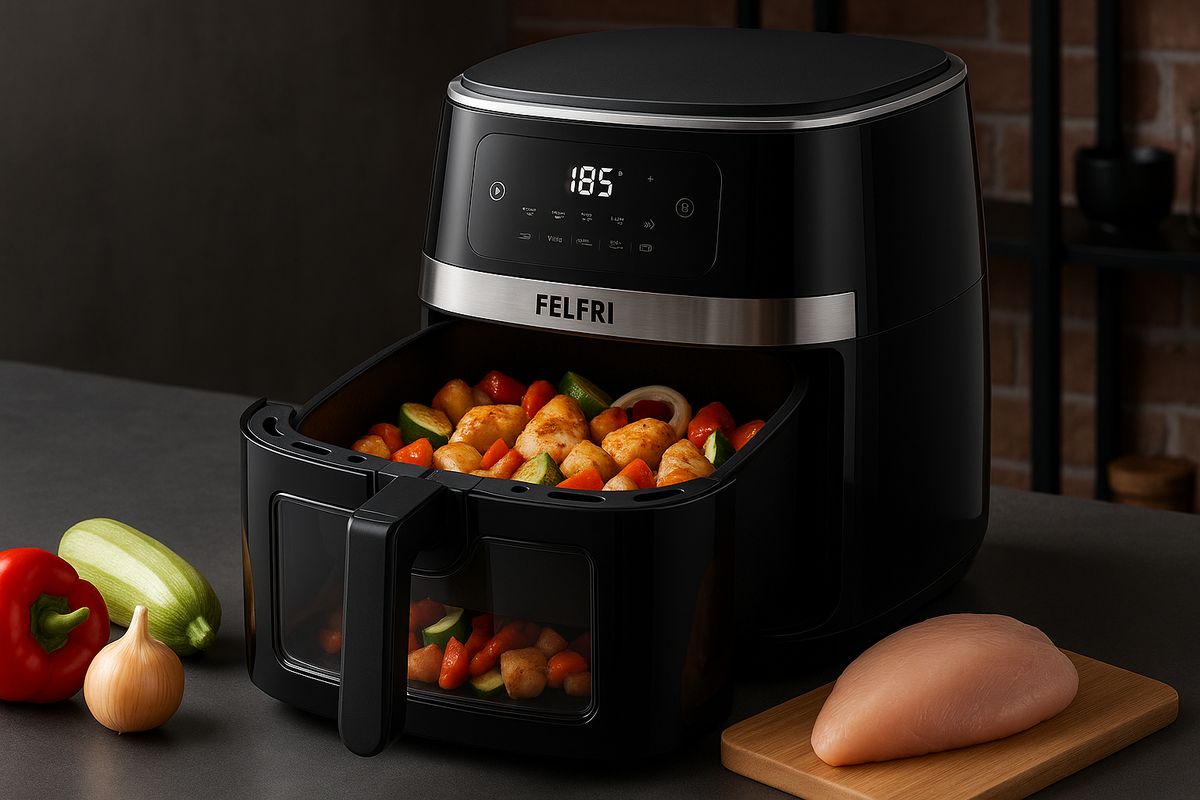 Сочные недорогие ужины: курица с овощами за 25 минут в аэрогриле