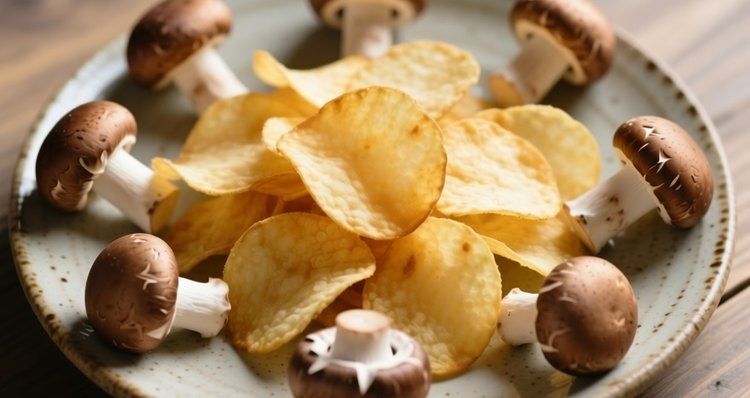 Картофельные чипсы с грибным порошком: новые горизонты полезных закусок