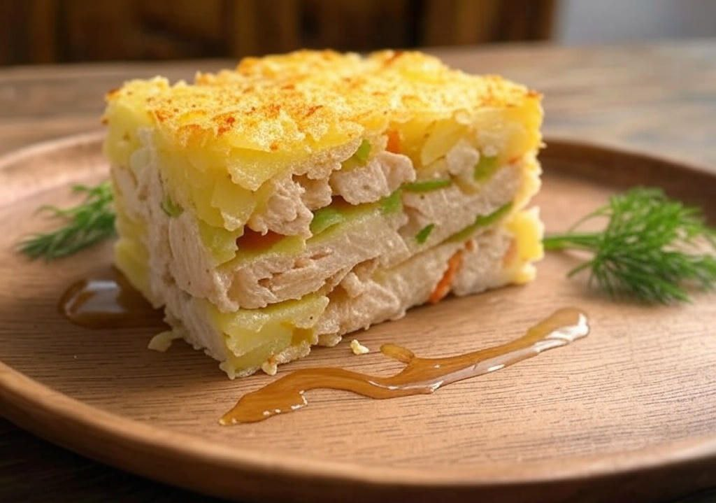 Картофельная запеканка с курицей и овощами за 35 рублей: просто и вкусно