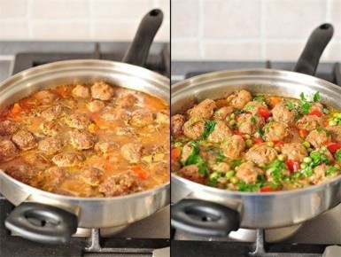 Вкусное овощное рагу с аппетитными фрикадельками