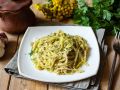 Паста с цуккини и чесноком