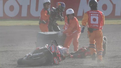 Мартин готовится к операции после аварии на Гран-при Японии