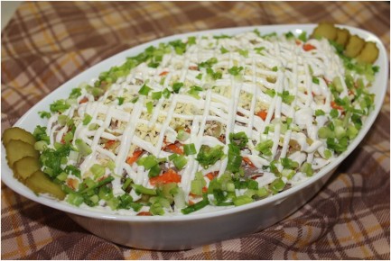 Салат "Печень под шубой"