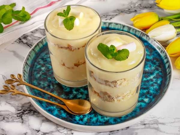 Попробуйте нежный десерт «Наполеон» в стакане