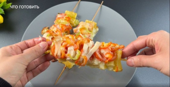 Макароны на шпажках: просто, вкусно и необычно
