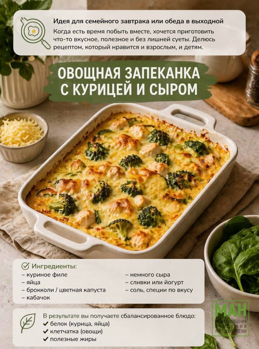 Вкусный и полезный семейный завтрак на выходные